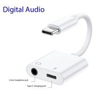 Convertisseur numérique-analogique JILIAN DC Type-C vers 3,5 mm, adaptateur audio avec alliage d'aluminium pour écouter des chansons