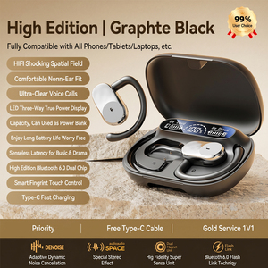Audífonos Inalámbricos M121 al por Mayor con Logotipo Personalizado, Auriculares Deportivos TWS Bluetooth 6.0 con Gancho Abierto, ENC, Resistentes al Agua, Estuche de Carga, OEM - Product Image 2
