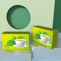 Emballage de thé vert, film brillant, design original, petit sachet de thé, boîte en papier, boîte de café instantané, boîte de thé au lait, dégradable