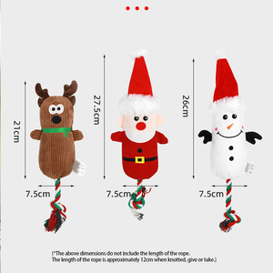 Muñeco de nieve Santa Reno Navidad mascota masticar juguete resistente a mordeduras ventilación sonido hacer perro juguete peluche mordedor <span class=keywords><strong>para</strong></span> cachorros y <span class=keywords><strong>perros</strong></span> - Product Image 6