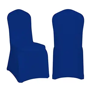 Wholesale Price Hotel Chair Slipcover Polyester Spandex Blue Stretch Chair Slip Cover For Banquet Wedding Events Party