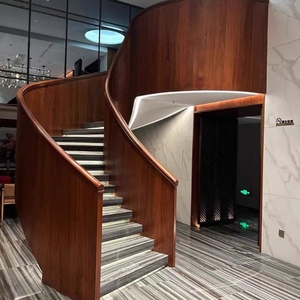 <span class=keywords><strong>Escalera</strong></span> Giratoria Interior Moderna y Estética para Villa, <span class=keywords><strong>Escalera</strong></span> <span class=keywords><strong>de</strong></span> Acero y <span class=keywords><strong>Madera</strong></span> Personalizada para Toda la Casa, Instalación <span class=keywords><strong>de</strong></span> <span class=keywords><strong>Escalera</strong></span> Giratoria Roja para Loft - Product Image 2
