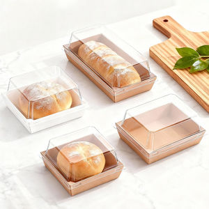 Boîte d'emballage alimentaire pour gâteaux, tartes aux œufs, sandwichs, desserts, en PET écologique, thermoformage sous vide, <span class=keywords><strong>forme</strong></span> unique, transparente, Guangdong - Product Image 4
