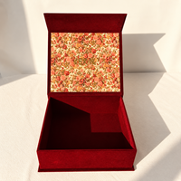 Boîte cadeau en velours rigide magnétique unique faite à la main par Kexin, avec logo en feuille d'or, personnalisable