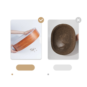 Premium 3 in 1 Moderner Katzen Cat Scratcher Lounge Oval & Kreis Form Holzkorn desain Dengan daur ulang-bahan untuk penggunaan dalam ruangan - Product Image 3