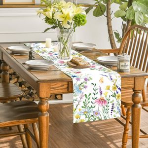 Hot <strong>Custom</strong> Size Sublimation Digital Printed Linen <strong>Pattern</strong> <strong>Table</strong> <strong>Runner</strong> With Lace for Decoration Home Tablecloth - Product Image 4