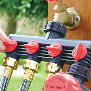 3/4 "connettore tubo da giardino 4 vie Splitter innaffiare prese adattatore per controllo individuale collettore di irrigazione acqua deviatore - Product Image 1