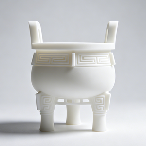 Encensoir Trépied Antique en Résine Blanche Haute Précision pour Impression 3D, Sculpture Artistique Traditionnelle Chinoise Feng Shui, Décoration d'Intérieur, Cadeau - Product Image 2