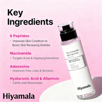 Sérum Visage Anti-Âge, Éclaircissant, Raffermissant et Réparateur à l'Acétyl Hexapeptide-8, Acide Hyaluronique et Vitamine C, Marque Blanche, Bleu, 30ml