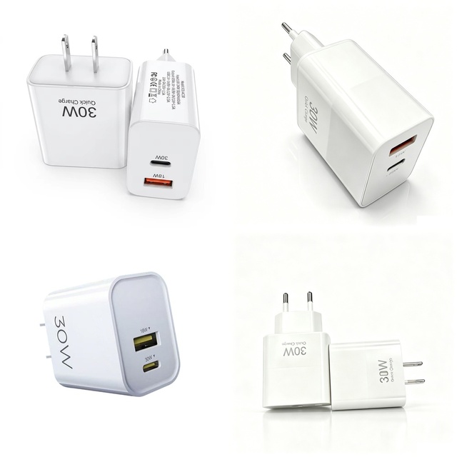 Wholesale 30W USB C Power Adapter US EU Plug Dual Port Safe Charging for iPhone 17 16 15 Pro Max Samsung Galaxy S26 S25 Ultra