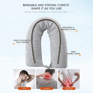 Bantal Leher Lipat Ringan YUE RISE, Bantal Leher Servikal Bulat Multifungsi Busa Memori, Bantal Leher untuk Kantor, Perjalanan, dan Yoga - Product Image 4