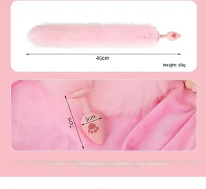SM Sensuale <span class=keywords><strong>Plug</strong></span> <span class=keywords><strong>Anale</strong></span> in Silicone a Forma di Diamante con Artiglio di Gatto, per Allenamento <span class=keywords><strong>Anale</strong></span>, Masturbatore Indossabile, Coda per Giochi di Ruolo, Giocattolo Sessuale per Adulti, All'ingrosso - Product Image 6