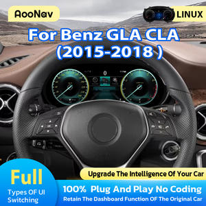 เครื่องเล่นหน้าจอ 12.3 นิ้ว สำหรับรถยนต์เมอร์เซเดส-เบนซ์ GLA CLA ปี 2015-2018 จอ LCD ดิจิตอล คลัสเตอร์สเตอริโอ มาตรวัดความเร็วเสมือนจริง ระบบ Linux - Product Image 2