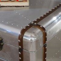 Table basse en aluminium de style aviateur, design industriel antique, salon, meubles de maison