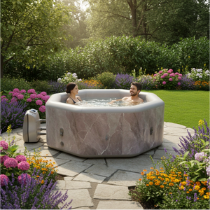 <span class=keywords><strong>Spa</strong></span> gonflable octogonal personnalisé 190cm x 190cm x 70cm pour 5 personnes, en PVC laminé, piscine de massage extérieure hors sol avec pompe - Product Image 6
