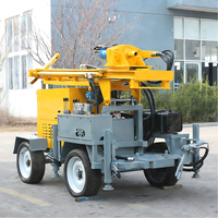 Foreuse hydraulique pour puits profonds de 300 m, machine de forage de puits d'eau autopropulsée sur roues, foreuse pneumatique pour puits d'eau