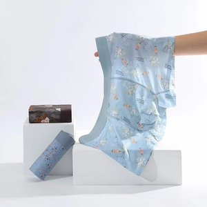 Calzoncillos bóxer de 60 unidades para hombre, Calzoncillos Bóxer transpirables sin costuras con estampado de seda helada, calzoncillos de talla grande con logotipo personalizado para hombre - Product Image 1