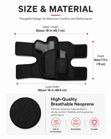 Holster de cheville OEM en néoprène réglable pour port dissimulé avec pochette pour chargeur, compatible droitier/gaucher, pour pistolets compacts - Vente en gros