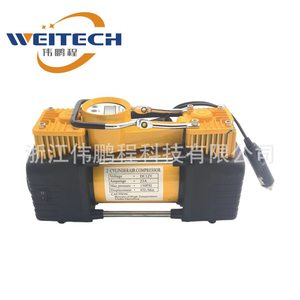 Weitech Dual Cylinder Air Compressor 12V DC Portable Tire Inflator With LCD Display For <b>Car</b> MPV - Product Image 1