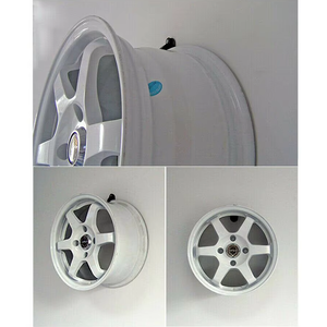 Supporto per gancio montato a <span class=keywords><strong>parete</strong></span> in plastica ABS nero 10 pz Display appeso per mozzo ruota ruota per negozio ricambi Auto - Product Image 2