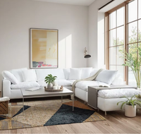 Ensembles de canapés sectionnels modulaires blancs modernes nordiques de haute qualité