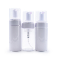 Botol Busa Kosmetik 30ml-100ml Putih Transparan dengan Pompa Semprot dan Tutup Plastik - Promo!