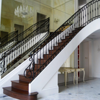 Balustrade Main courante Bronze Décoratif Chrome Métal Turquie Conceptions Pont Escalier Balcon Aluminium Tuyau Garde-corps Métal