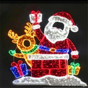 Décoration de Noël extérieure géante en forme de Père Noël avec éclairage LED, imperméable - Product Image 1