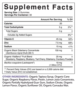 Gummies de sureau noir véganes et biologiques sous marque privée, supplément OEM/ODM pour le soutien immunitaire - Product Image 2