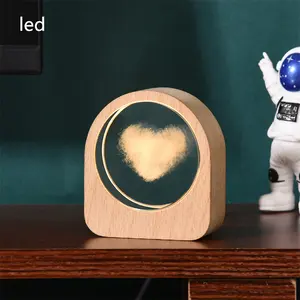 Sfera di cristallo 3D immagine di natale regali di natale per bambini compleanno USB LED luce notturna per bambini san valentino regalo di natale