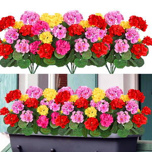 <b>Silk</b> <b>Flower</b> Geranium Bouquet 30cm-100cm High Simulation Artificial <b>Flowers</b> For Home Wedding Decorations - Product Image 1