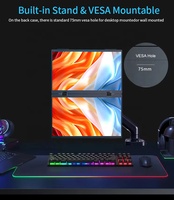 Moniteur portable tactile LCD de type C USB HD, 18,5 pouces, 1080p, grand angle de vue, pliable, double écran