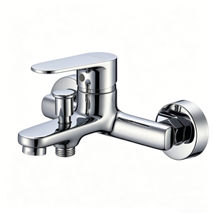 Robinet de salle de bain mural en cuivre luxueux personnalisable de haute qualité, mitigeur de <span class=keywords><strong>douche</strong></span> en acier inoxydable chromé - Product Image 1