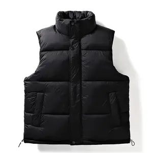 Custom Logo Winter Warm Windproof Vests Lightweight Outer Wear Down Mohair Sweater Costume Veste En Fourrure Pour Homme