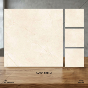 Vistaar 600x600mm Marble Look Glossy Porcelain Tiles Floor Wall Interior Design for Home - Product Image 3