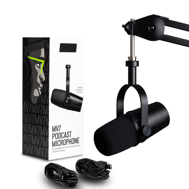 Microphone Mv7 Usb Podcast Microphone for Podcasting Conference Room Desktop Usb Mic Sound Card Desktop Notebook Computer