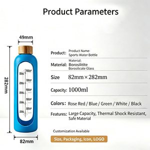 Borraccia Sportiva Personalizzata Promozionale con Coperchio e Scala Graduata, Resistente per <span class=keywords><strong>Casa</strong></span>, Auto, Palestra - Product Image 4