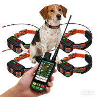 Collier GPS intelligent ESEEK pour chien – Format compact : réseau d'antennes GNSS + colonnes antichoc statiques remplaçables et balise LED