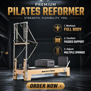 Oferta Destacada: Cama Reformer de Pilates de Madera de Arce de Alta Calidad y Bajo Precio, con Torre de Pilates de Medio Trapecio y Riel Completo - Product Image 2