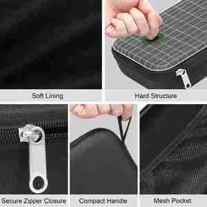 Durable Polyester 8-Slot Eyeglasses Travel Sunglasses Organizer <b>Case</b> with Zipper Closure - Product Image 3