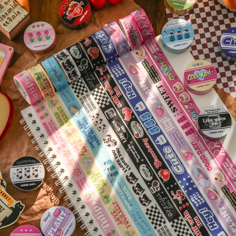 Mr. paper-Cinta washi de arcoíris lab series, cinta de decoración bonita para álbum de recortes de manualidades, 10 diseños, 1 ud. Por juego