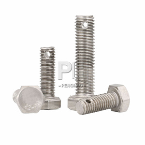 M8 M10 M12 M14 M16 <strong>60mm</strong> 70mm 80mm 90mm 100mm Length 304 Stainless Steel <strong>Screw</strong> GB31.1 Hexagon Bolt With Split Pin Hole on Shank - Product Image 2