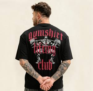 <span class=keywords><strong>T-shirt</strong></span> Personalizzate Multicolore da Uomo, Oversize per Fitness, con Stampa Serigrafica, per Sport - Product Image 5