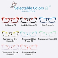 Acceptation de la personnalisation ODM/OEM, nouvelles lunettes anti-lumière bleue pour enfants, montures rectangulaires solides et élégantes en silicone, légères