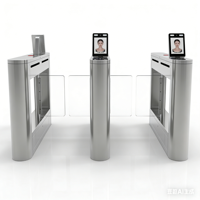 Portillon électronique à bascule RFID en acier inoxydable 304 avec lecteur de code QR et reconnaissance faciale pour contrôle d'accès - Prix compétitif