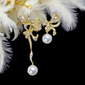 DIY Pearl Accessories S925 Silver Empty Tray with 8-15mm Round Beads <b>Fashion</b> <b>Drop</b> <b>Earrings</b> 22504DIY Accessory Collection - Product Image 2