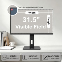 Protection des yeux, anti-espionnage, anti-UV, protection d'écran à double sens, anti-reflets, anti-rayures pour moniteur de bureau AOC 31,5 pouces 16:9