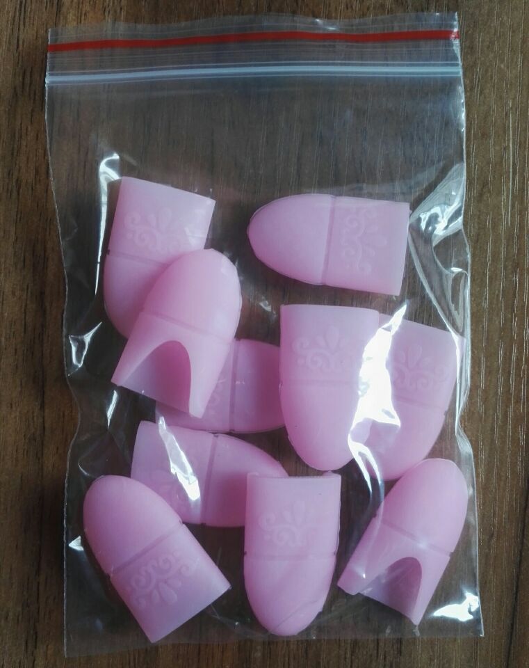 Инструмент для маникюра 10 шт. УФ ногтей лак био-Гели soak off), зажимов для фототерапии ногтей силиконовые напальчники