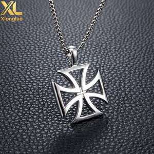 Collar de Caballero Templario, Collar con Cruz de Acero Inoxidable, Joyería de Moda para Hombre - Product Image 5