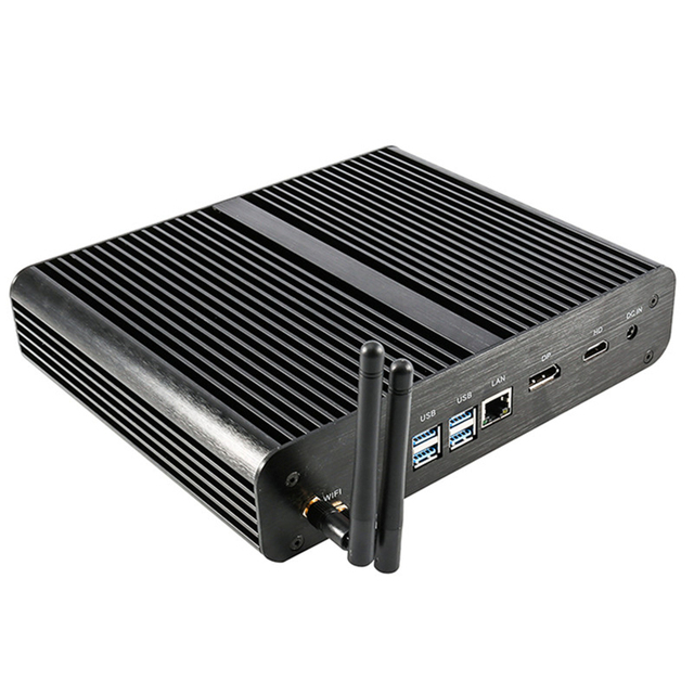 Partaker Fanless Mini Computer I7 8550U 7560U I5 8250U 7260U 2*DDR4 Msata+M.2 SSD Micro PC Win10 Pro Barebone HTPC Nuc VGA HD-MI